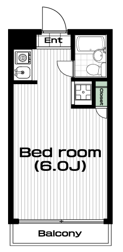 玉川学園前駅の賃貸 35,000円 間取り図