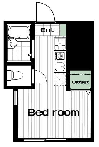 国立駅の賃貸 56,000円 間取り図