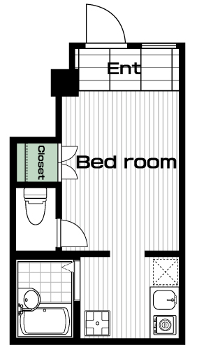 調布駅の賃貸 61,000円 間取り図