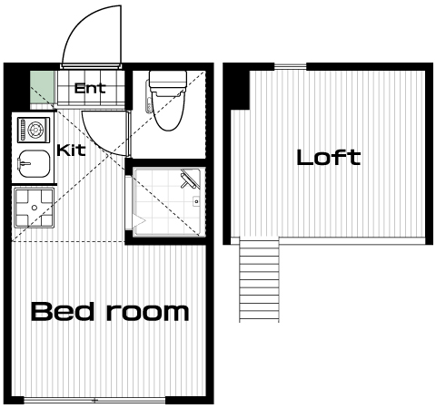 三軒茶屋駅の賃貸 70,500円 間取り図