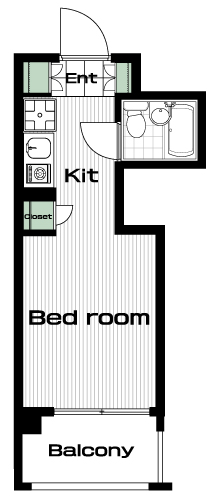 経堂駅の賃貸 61,000円 間取り図