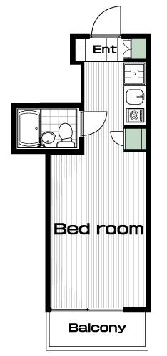 経堂駅の賃貸 61,000円 間取り図