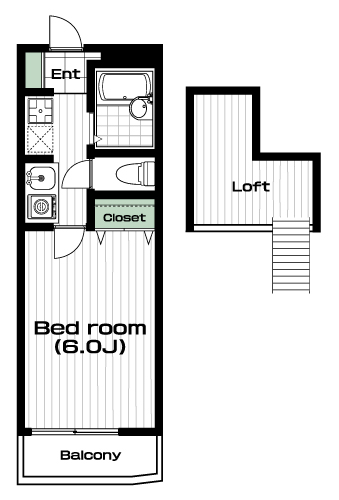 駒沢大学駅の賃貸 79,000円 間取り図