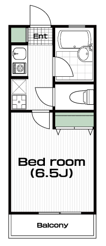 武蔵小金井駅の賃貸 65,000円 間取り図