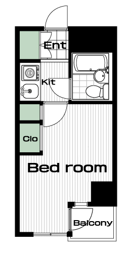 大岡山駅の賃貸 62,000円 間取り図