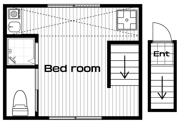 武蔵関駅の賃貸 47,000円 間取り図