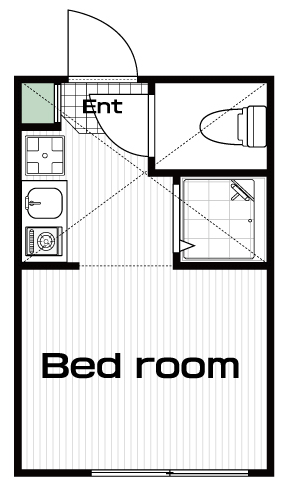 鷺ノ宮駅の賃貸 56,000円 間取り図