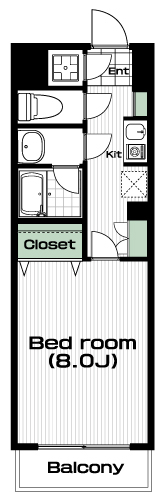 白楽駅の賃貸 75,000円 間取り図
