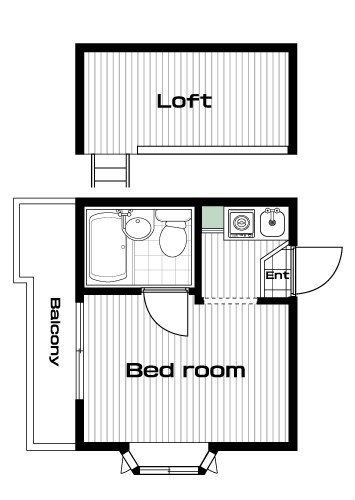 西巣鴨駅の賃貸 55,000円 間取り図