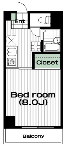 明大前駅の賃貸 90,000円 間取り図