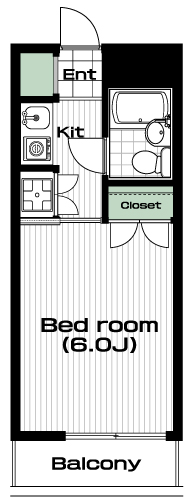 片倉町駅の賃貸 47,000円 間取り図