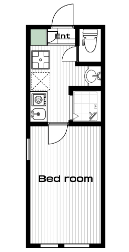赤羽岩淵駅の賃貸 62,000円 間取り図
