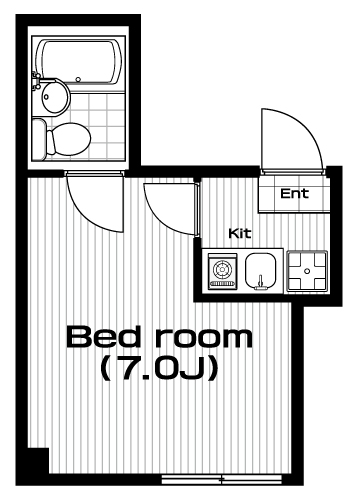 二子玉川駅の賃貸 58,000円 間取り図