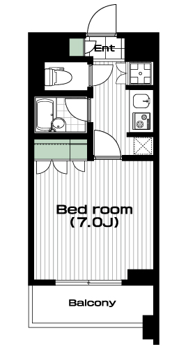 本蓮沼駅の賃貸 80,000円 間取り図