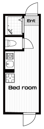 下井草駅の賃貸 49,000円 間取り図