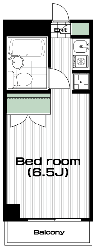 八王子駅の賃貸 45,000円 間取り図