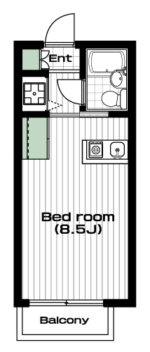 江古田駅の賃貸 62,000円 間取り図