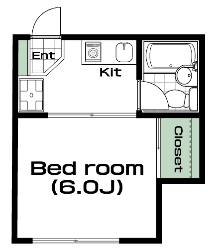 洗足池駅の賃貸 57,000円 間取り図