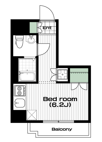池袋駅の賃貸 82,000円 間取り図
