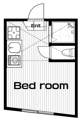 鷺ノ宮駅の賃貸 45,000円 間取り図