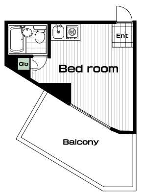 青葉台駅の賃貸 60,000円 間取り図