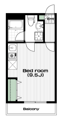 獨協大学前駅の賃貸 51,000円 間取り図