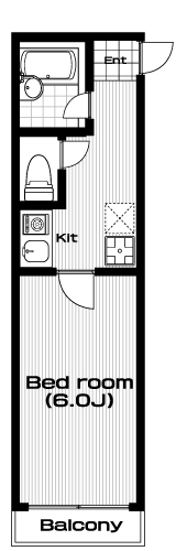 三ツ沢上町駅の賃貸 59,000円 間取り図