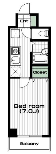 八王子駅の賃貸 57,000円 間取り図