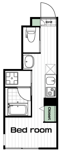 桜新町駅の賃貸 76,000円 間取り図