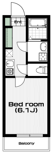 西国分寺駅の賃貸 60,000円 間取り図