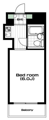 経堂駅の賃貸 55,000円 間取り図