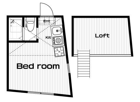 久地駅の賃貸 54,000円 間取り図
