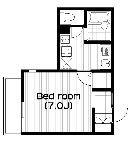 大塚・帝京大学駅の賃貸 53,000円 間取り図