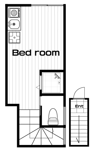 石川台駅の賃貸 52,000円 間取り図