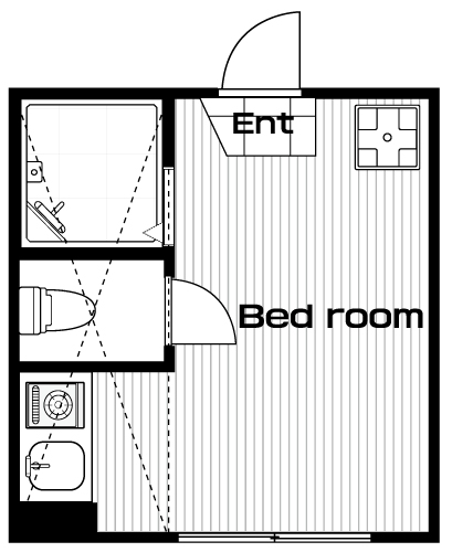 千歳烏山駅の賃貸 53,000円 間取り図