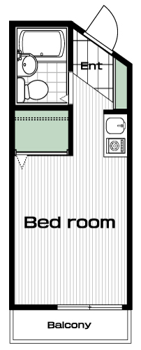 武蔵小金井駅の賃貸 48,000円 間取り図