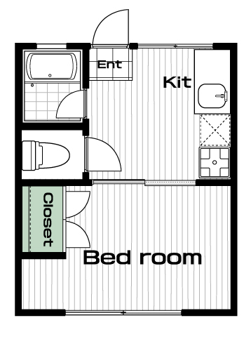 向ヶ丘遊園駅の賃貸 45,000円 間取り図