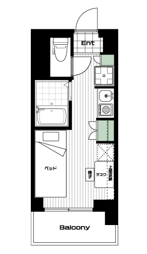 地下鉄赤塚駅の賃貸 65,000円 間取り図
