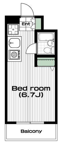 明大前駅の賃貸 71,000円 間取り図