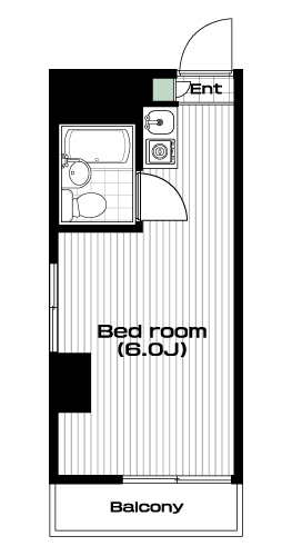 江古田駅の賃貸 57,000円 間取り図