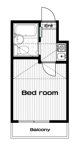 板橋本町駅の賃貸 45,000円 間取り図