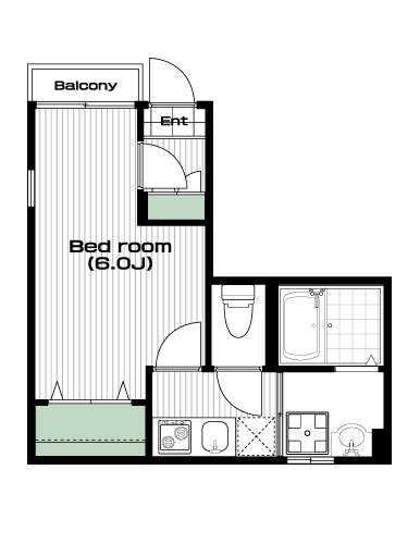 西巣鴨駅の賃貸 72,000円 間取り図