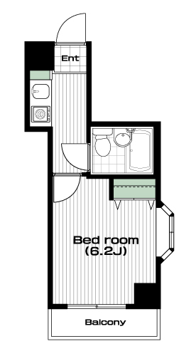 新大塚駅の賃貸 66,500円 間取り図