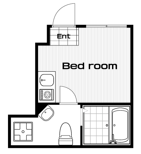桜上水駅の賃貸 58,000円 間取り図