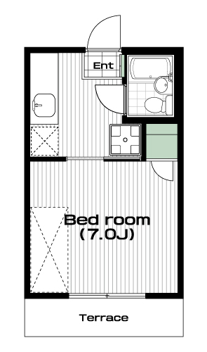南与野駅の賃貸 39,000円 間取り図