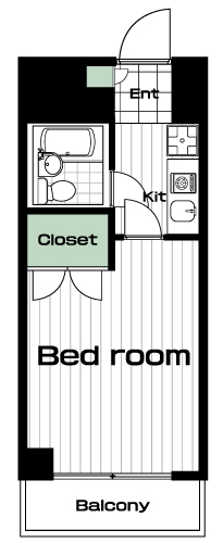 読売ランド前駅の賃貸 47,000円 間取り図