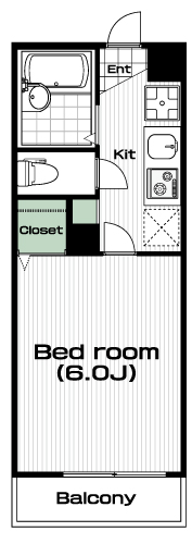 溝の口駅の賃貸 65,000円 間取り図