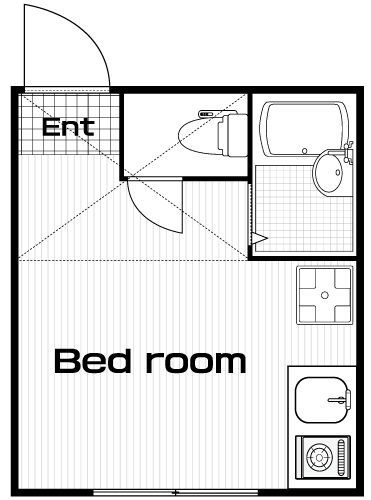 国分寺駅の賃貸 51,000円 間取り図