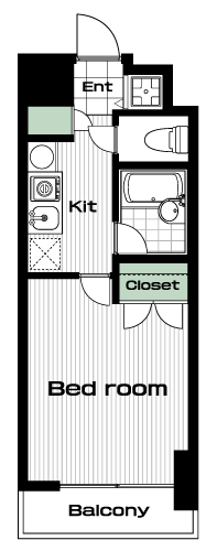 駒沢大学駅の賃貸 79,000円 間取り図