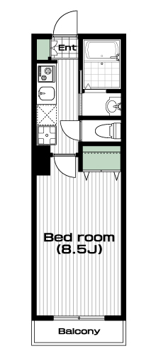 蓮根駅の賃貸 80,000円 間取り図